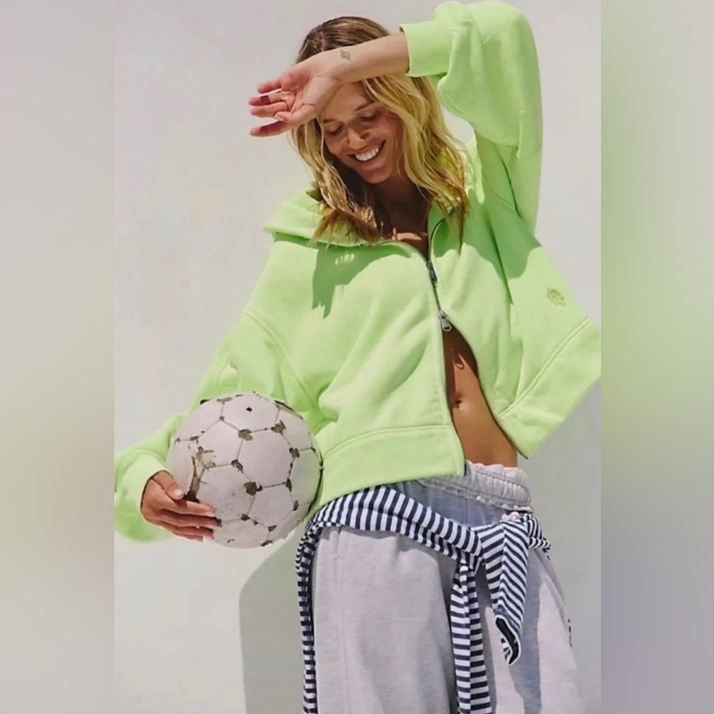 NWT Free People A Cut Above Zip Up Hoodie